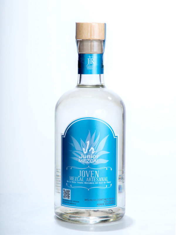 Mezcal Jr Junior joven, 100% artesanal. Agave Salmiana.